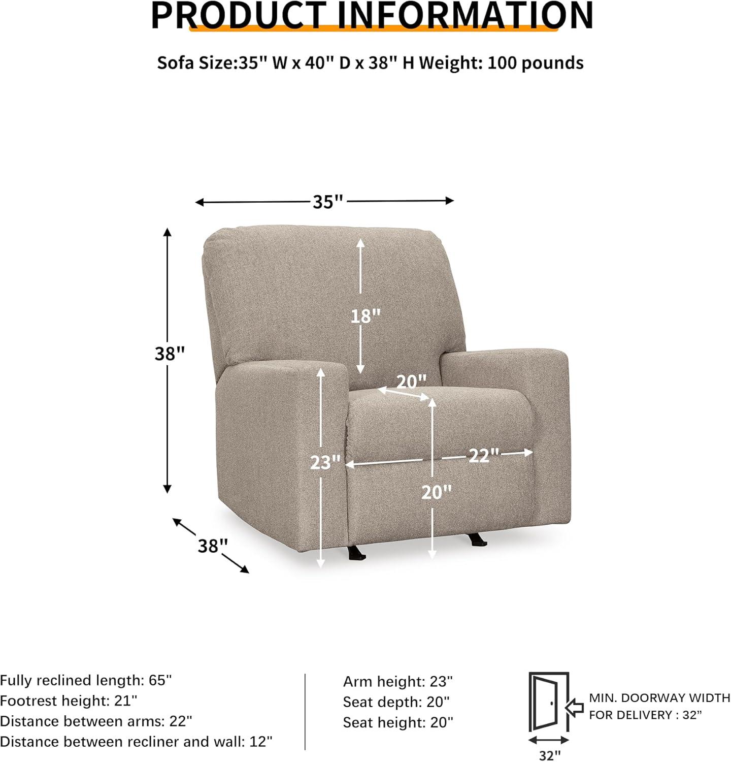 Signature Design by Ashley Deltona Parchment Recliner