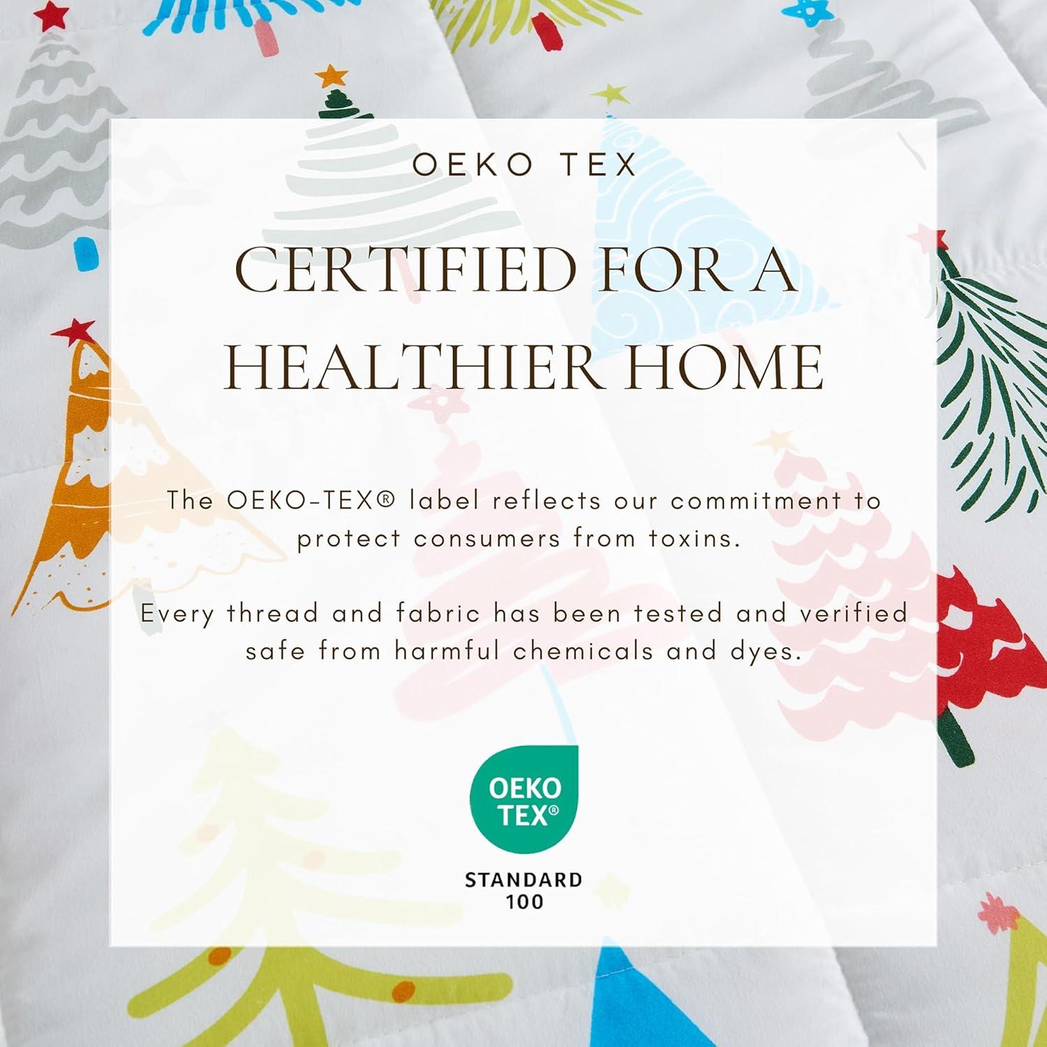 3-Piece Winter-Printed Down Alternative Comfort Set with Shams (Full / Queen, Happy Hillside)