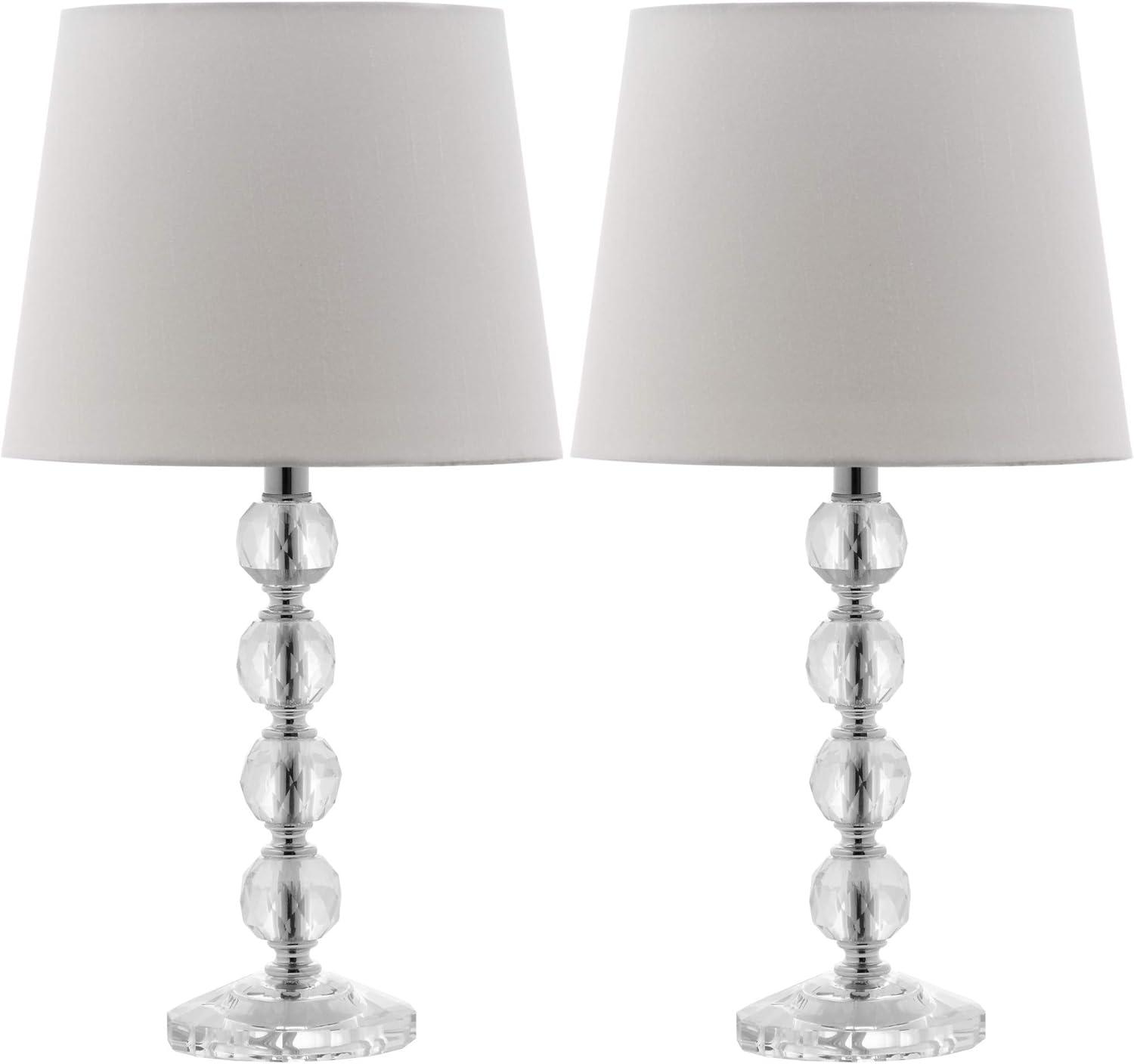 Nola 16 Inch H Stacked Crystal Ball Lamp (Set of 2) - Safavieh