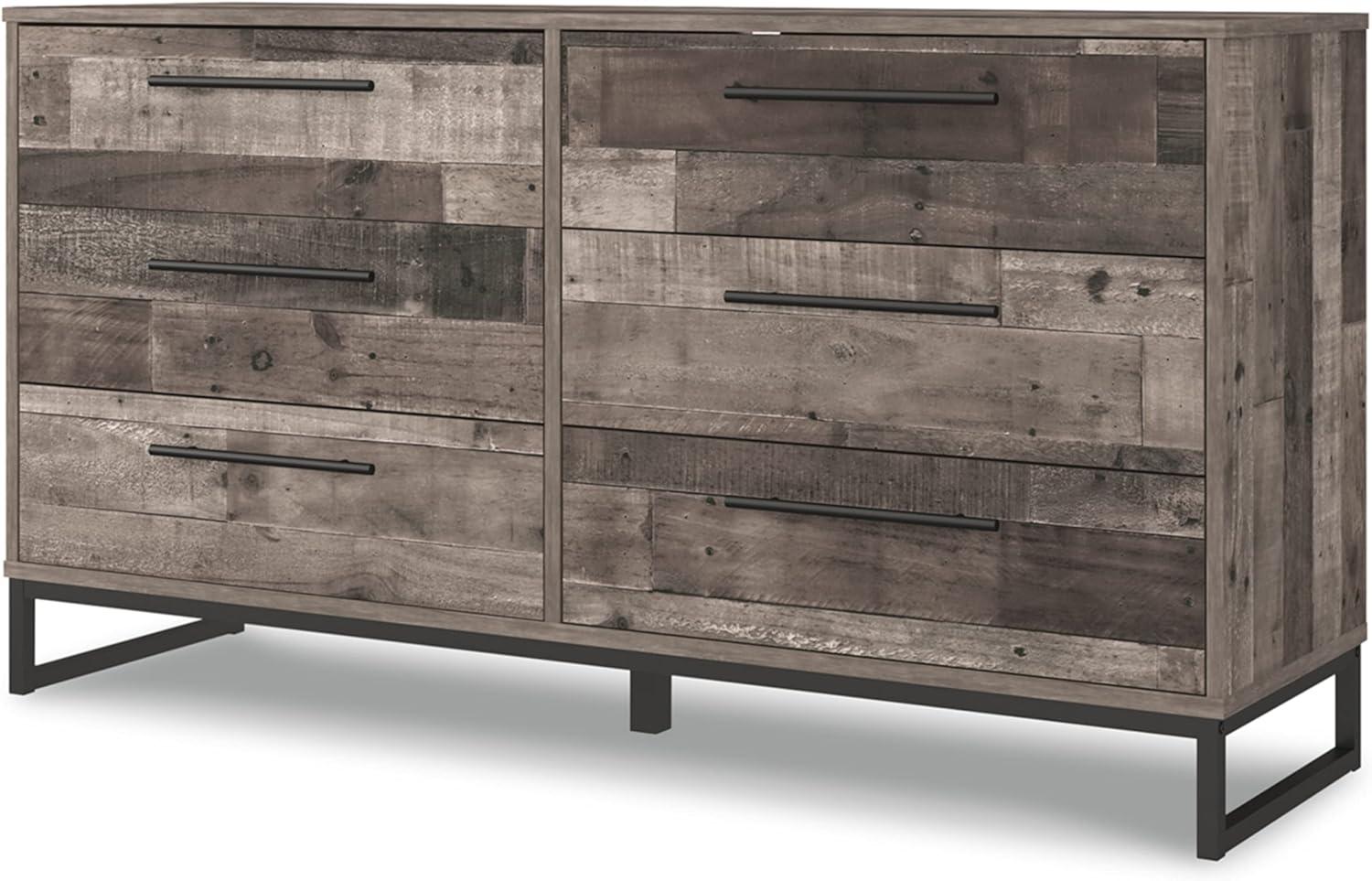 Signature Design by Ashley Casual Neilsville 6 Drawer Dresser, Multi Gray