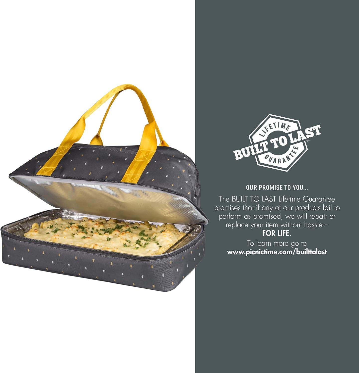 Black Polyester Insulated Rectangle Casserole Carrier Bag