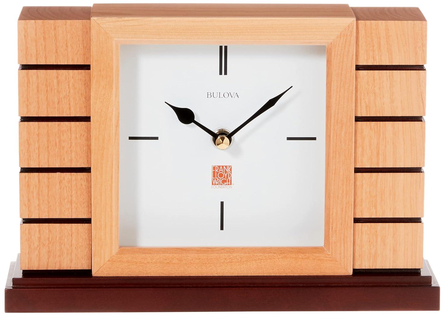 Bulova 6.5'' H Solid Wood Floor Clock