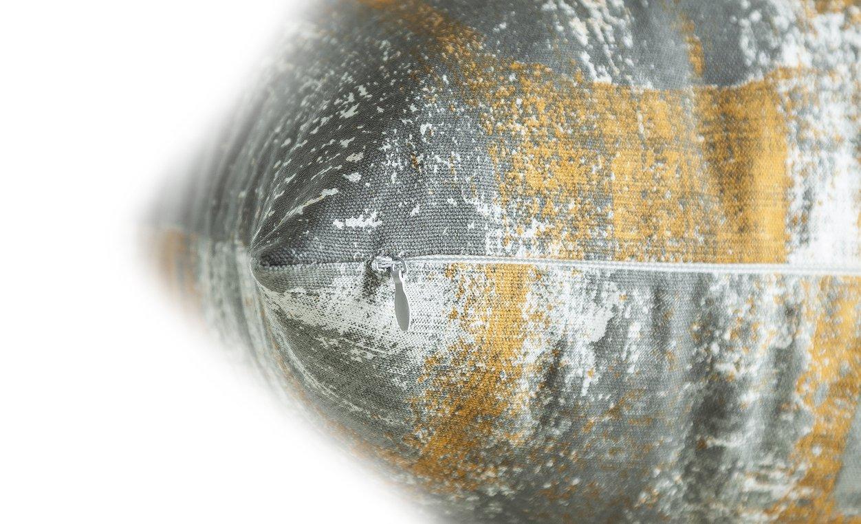 TreeWool (Pack of 2) Brush Art Accent Decorative Square Cotton Throw Pillow Covers (22 x 22 inches, Navy Blue)