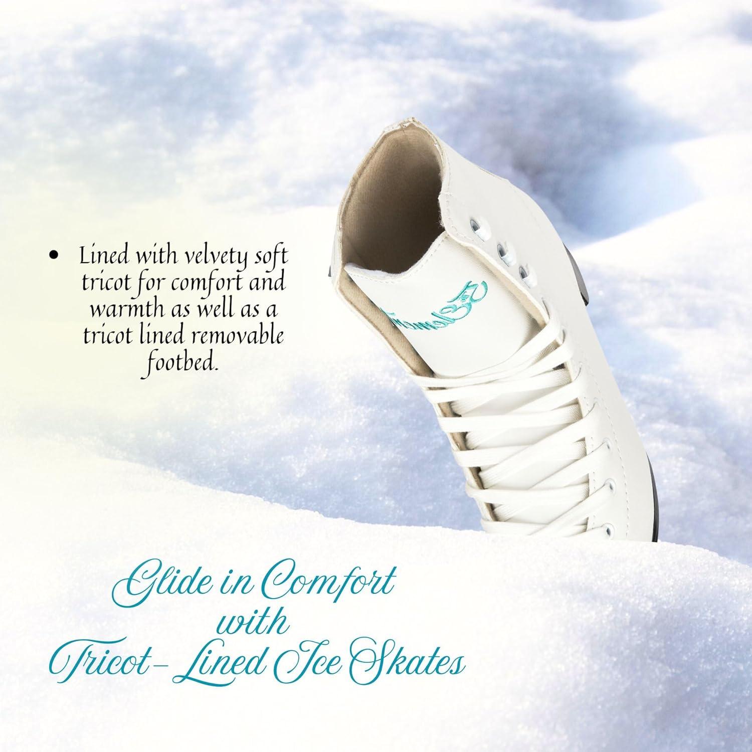 5th Element Grace Women's Ice Figure Skates - Warm Tricot Liner, True-Size Fit