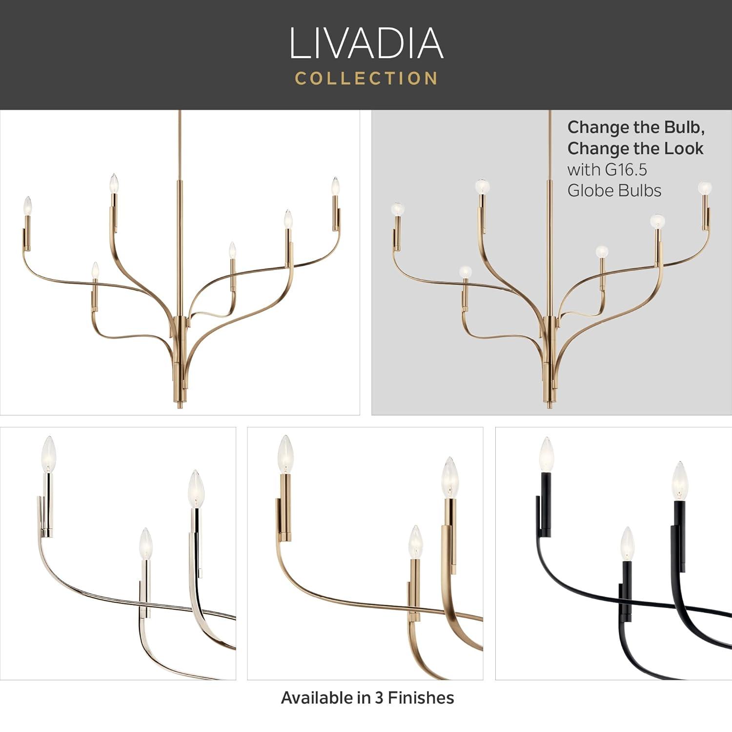 Kichler Lighting - Livadia - 8 Light Chandelier-47.75 Inches Tall and 47.75