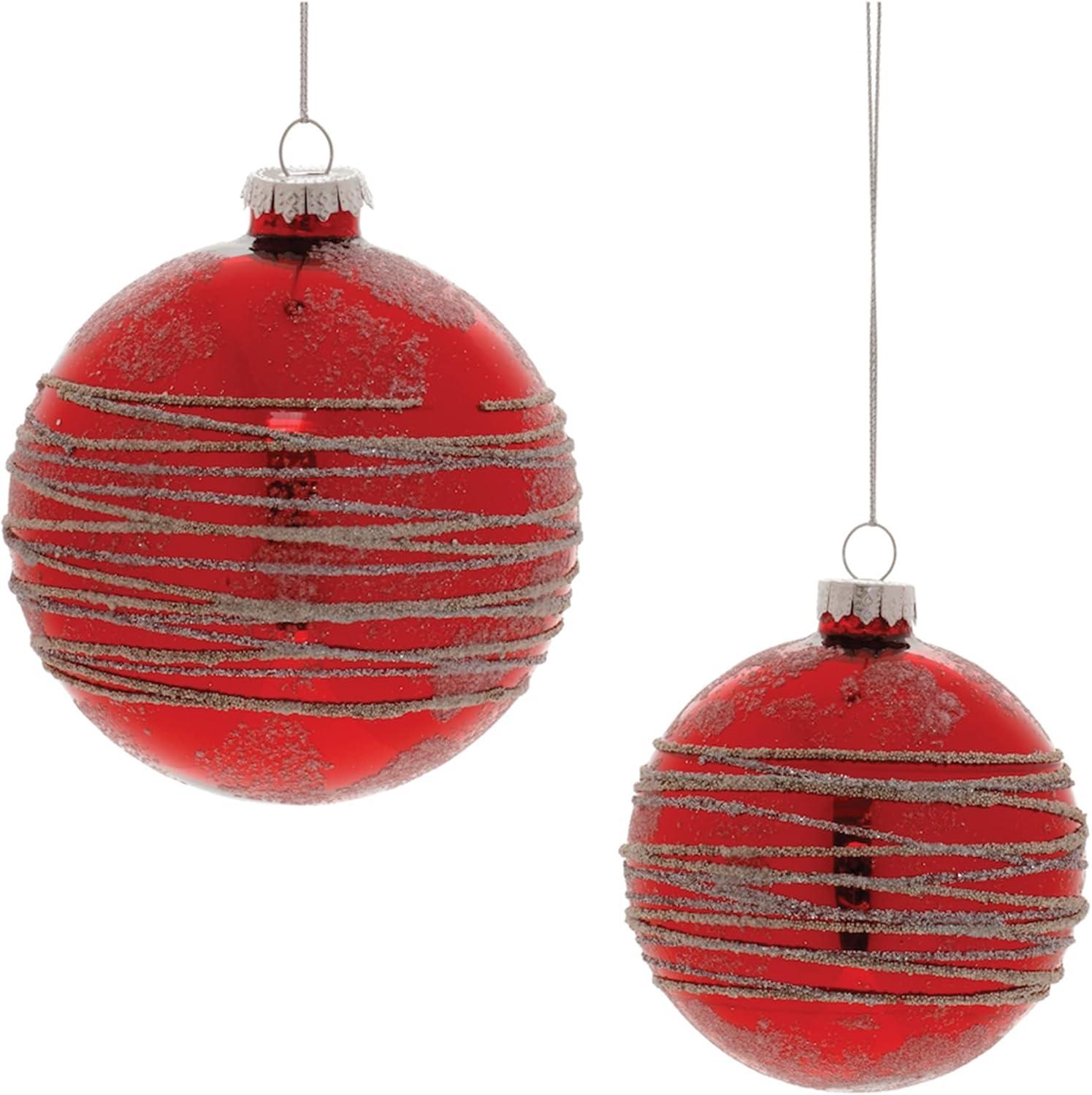 Melrose Glittered Glass Ball Ornament (Set of 6)