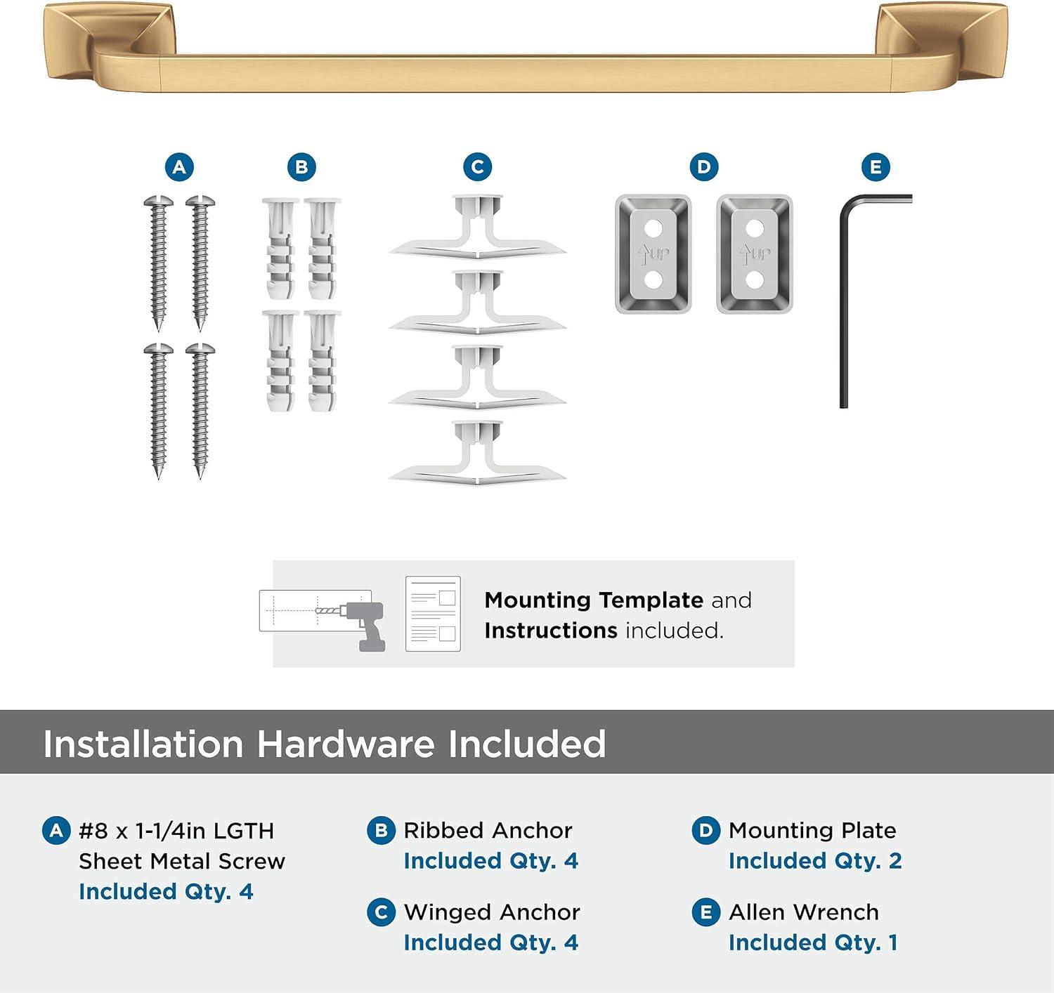 Amerock Highland Ridge Champagne Bronze 18 inch (457mm) Towel Bar