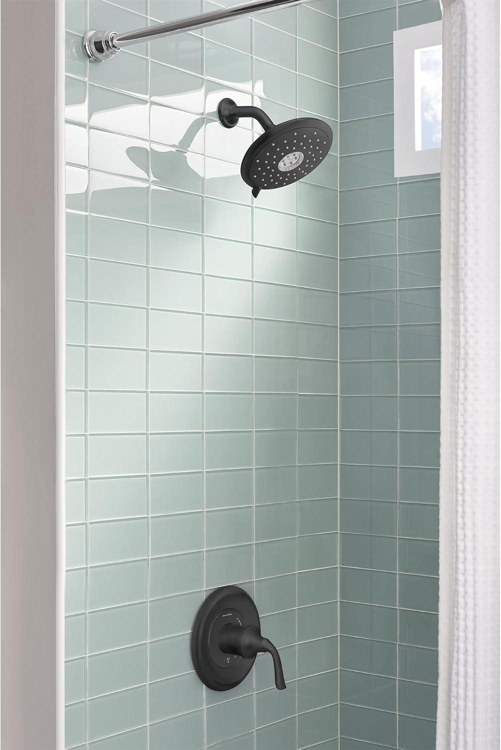 Matte Black 7-inch Adjustable 4-Function Wall Mounted Shower Head