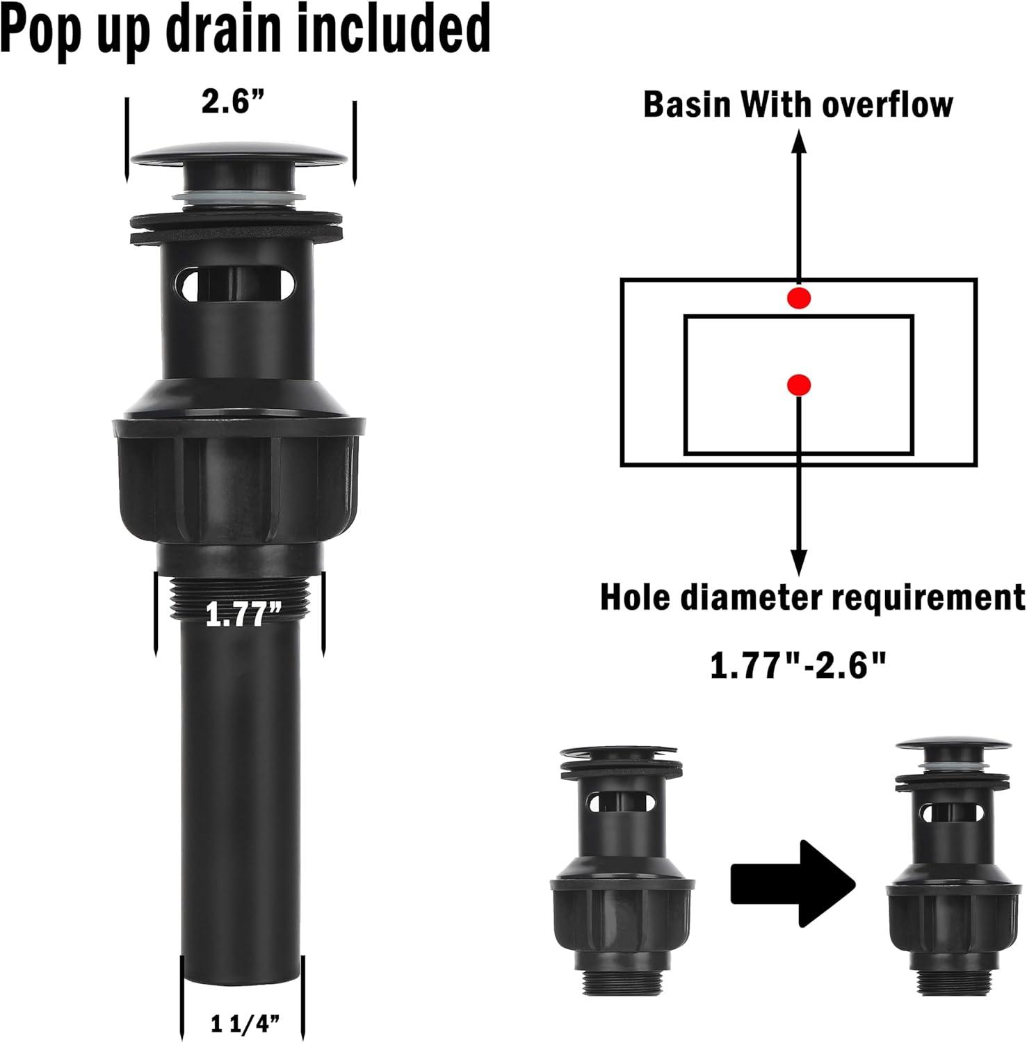 Matte Black Stainless Steel Waterfall Vessel Sink Faucet