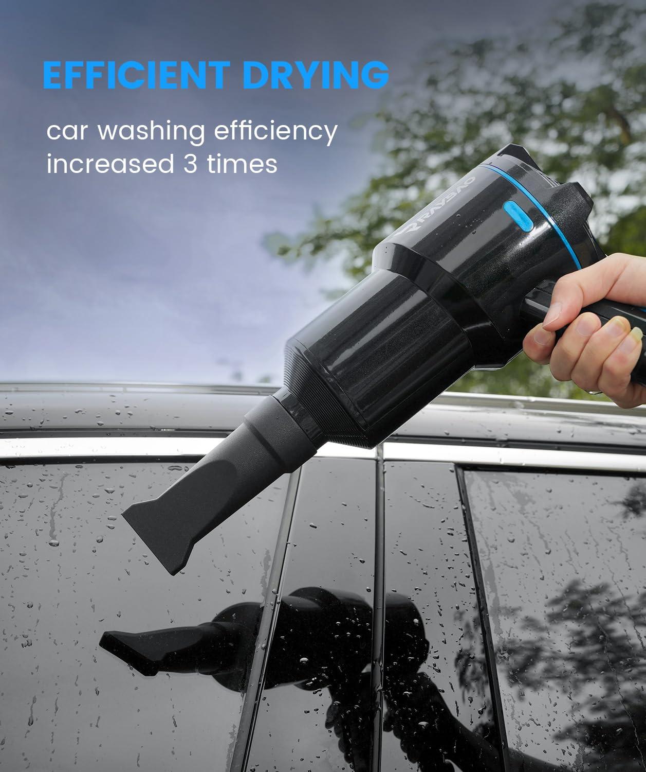Car Dryer Air Blower -1300W Handheld High Powered Filtered Car Blower for Drying, 22000FPM / 90CFM Air Blower for Car Detailing, Washing, Cord 5M/16.4Ft Blower for Boat RV Motorcycle