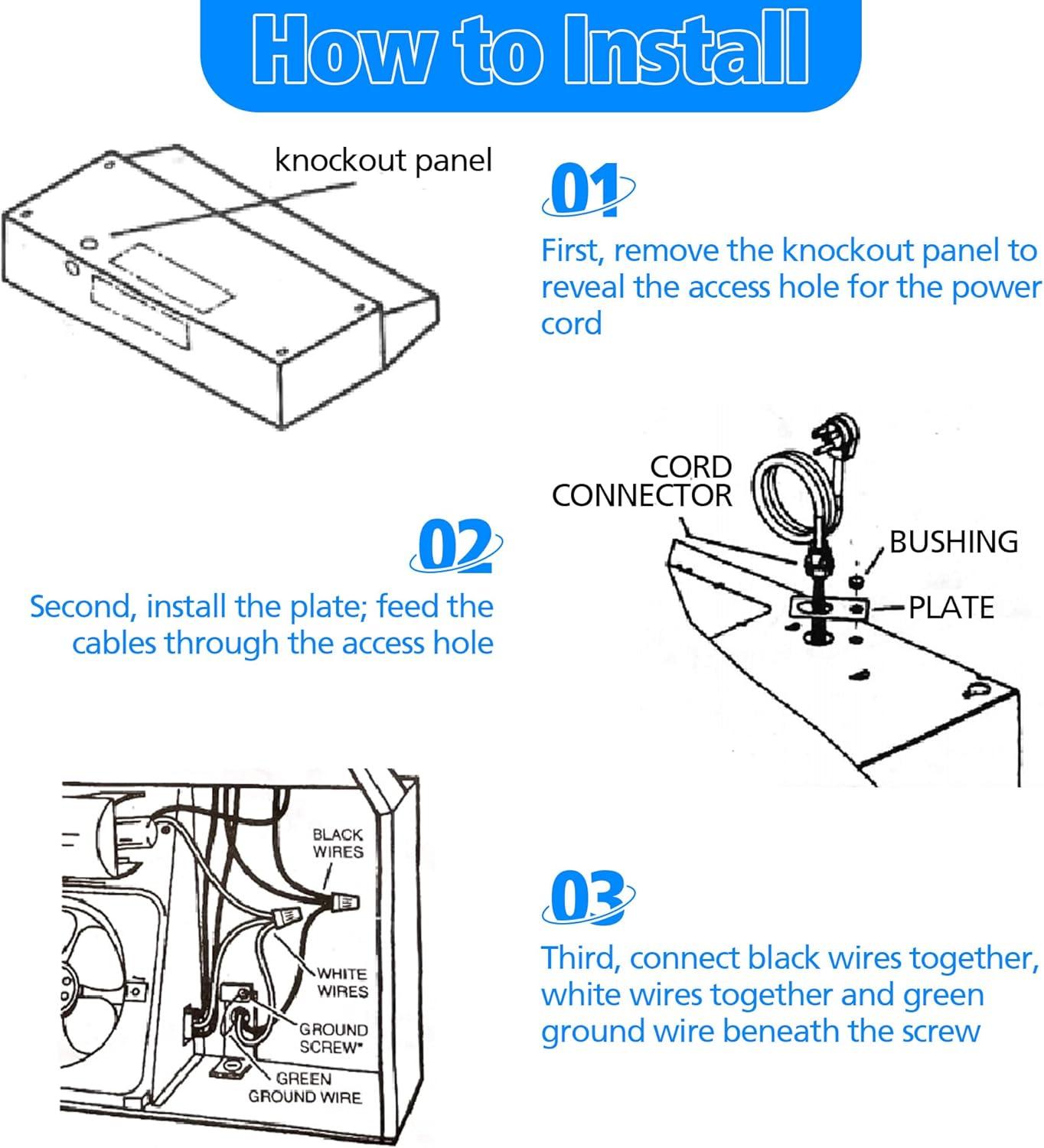 Broan NuTone Range Hood Power Cord