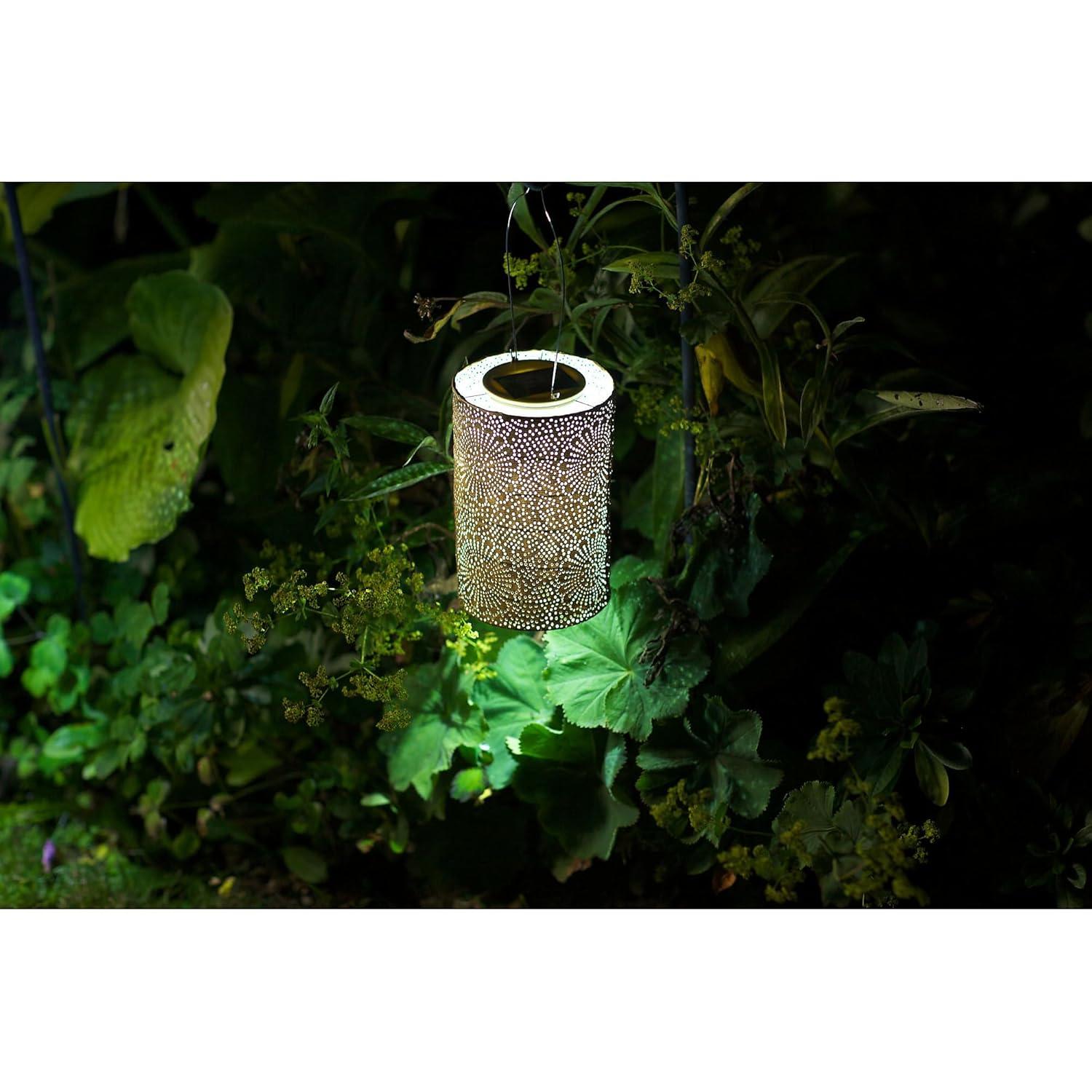 Bronze Winter Glow Solar LED Lantern - Tabletop & Hanging