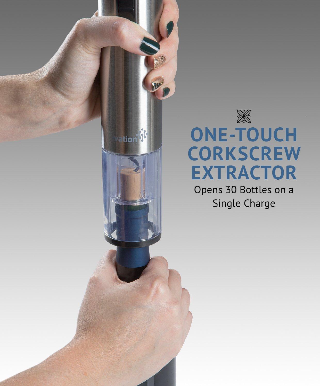 Ivation 7-Piece Wine Gift Set with Electric Bottle Opener, Wine Aerator, Foil Cutter, and More