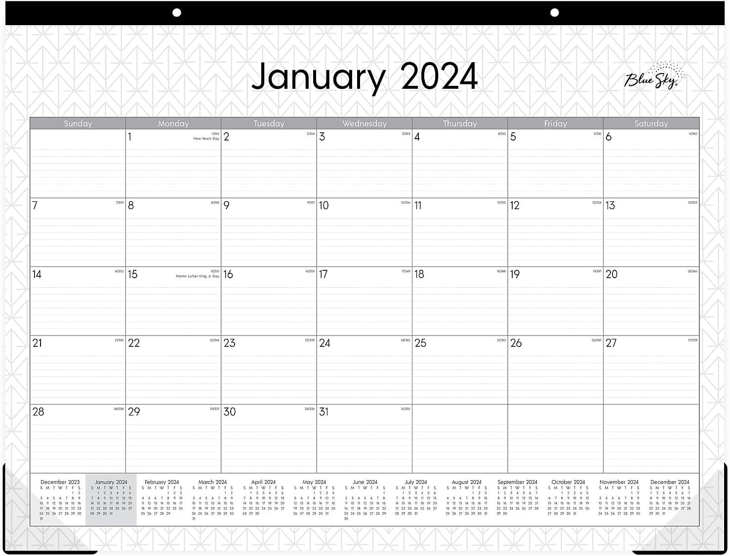 Blue Sky 2025 Desk Pad Calendar, 22x17, Enterprise