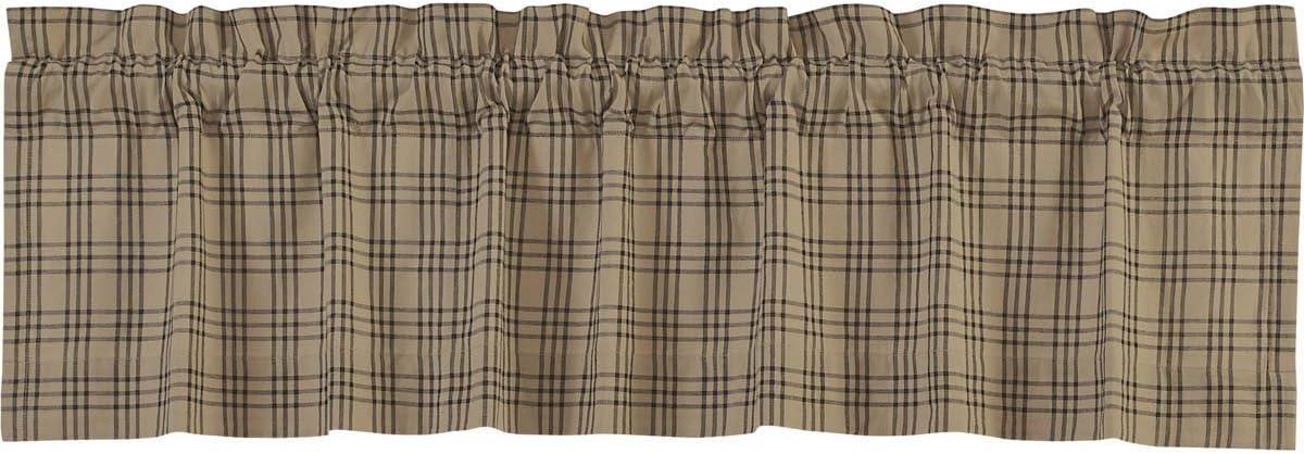 Sawyer Mill Charcoal Plaid Cotton Rod Pocket Valance, 16x60 Inches