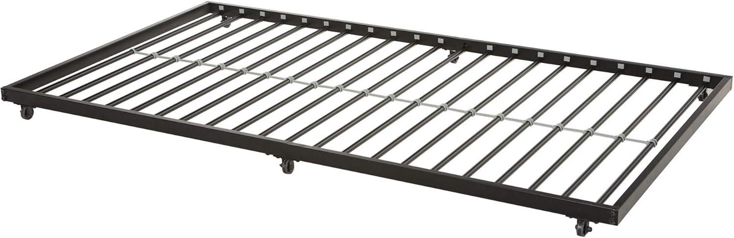 Walker Edison Twin Roll-Out Metal Trundle Bed Frame - Black,  (Mattress sold separately)