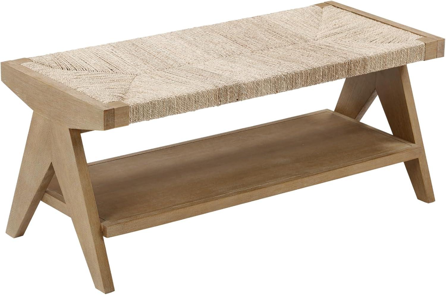 Nathan James Beacon Seagrass Bench Light Brown