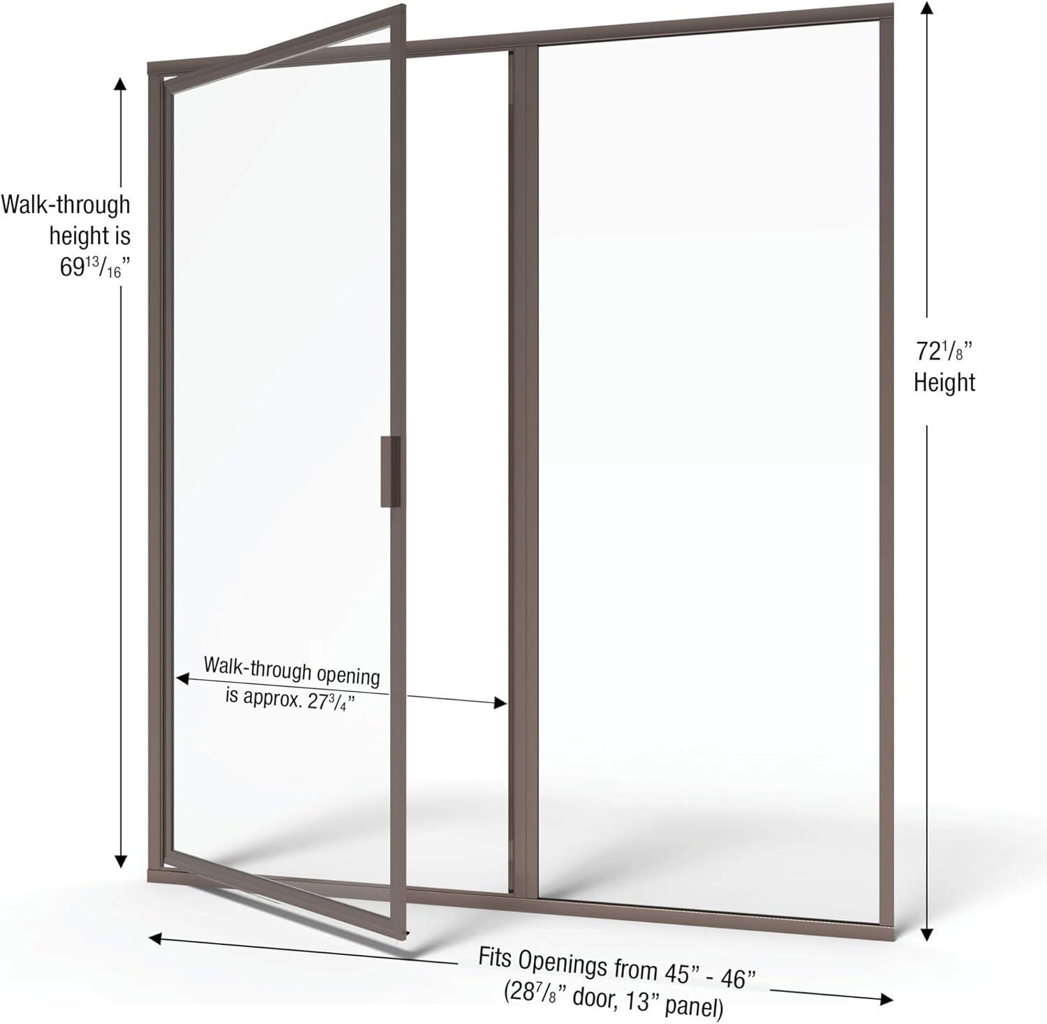 Deluxe 45" W x 72.13" H Framed Shower Door