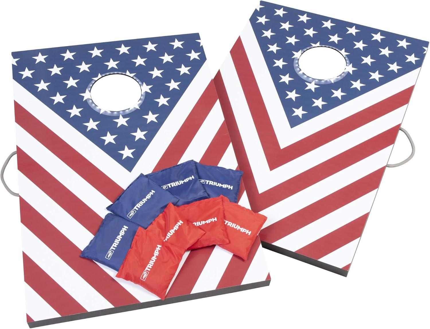 Triumph 2x3 Led Patriotic Cornhole Set