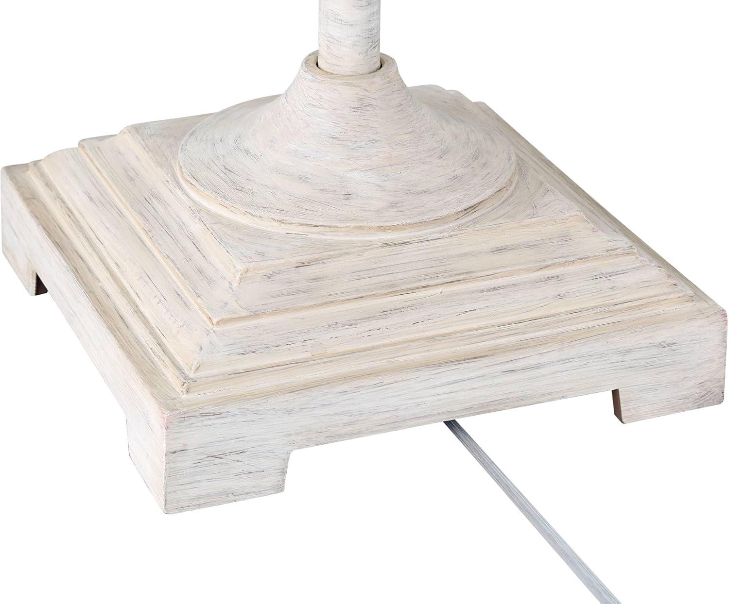 Barnes and Ivy Verona Traditional Shabby Chic 61 1/2" Tall Standing Floor Lamp Skinny Vintage White Living Room Bedroom House Reading Office