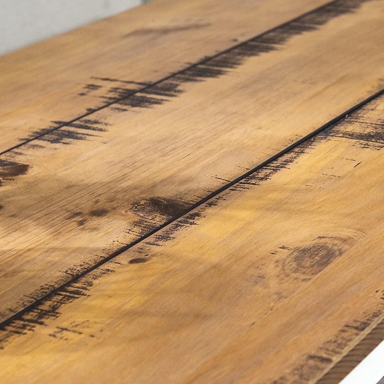 Walker Edison 48" Rectangle Wood Coffee Table in Reclaimed Barnwood and White