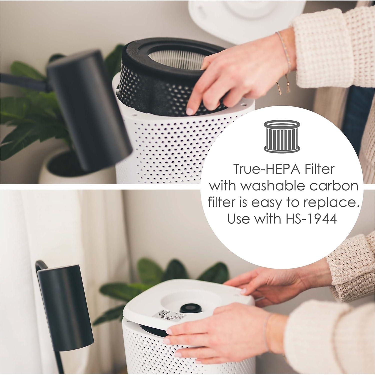 Crane True HEPA Filter Air Purifier - White