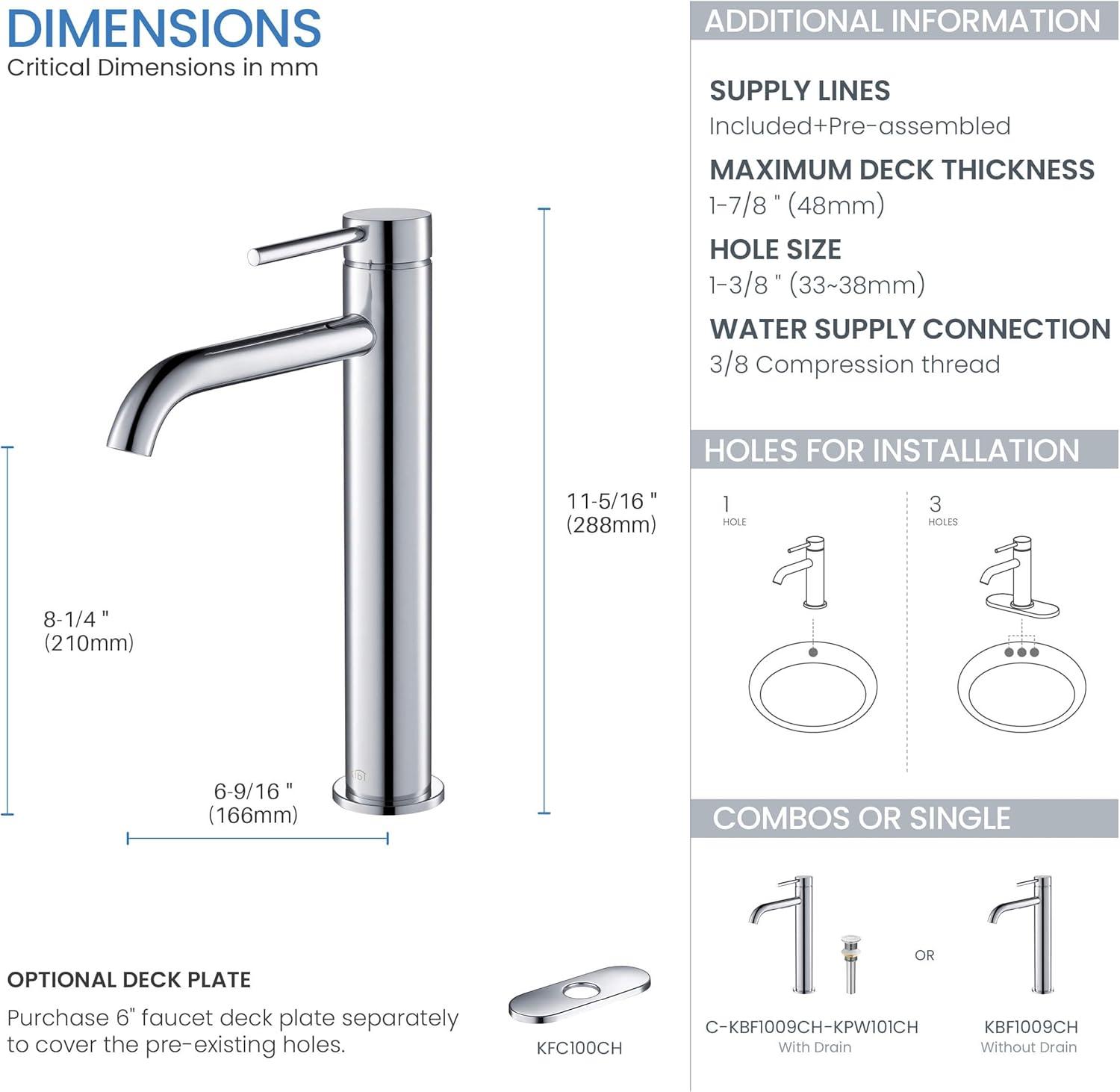 Circular Vessel Sink Faucet Single-handle Bathroom Faucet