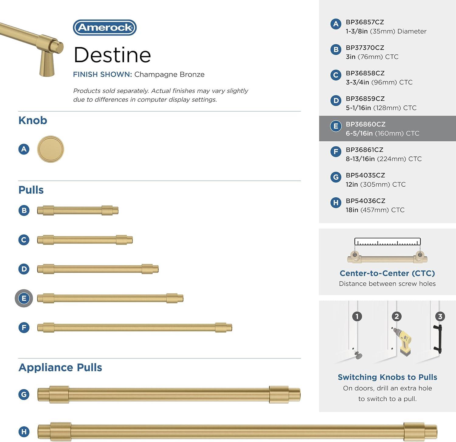 Destine 6 5/16" Center To Center Bar Pull