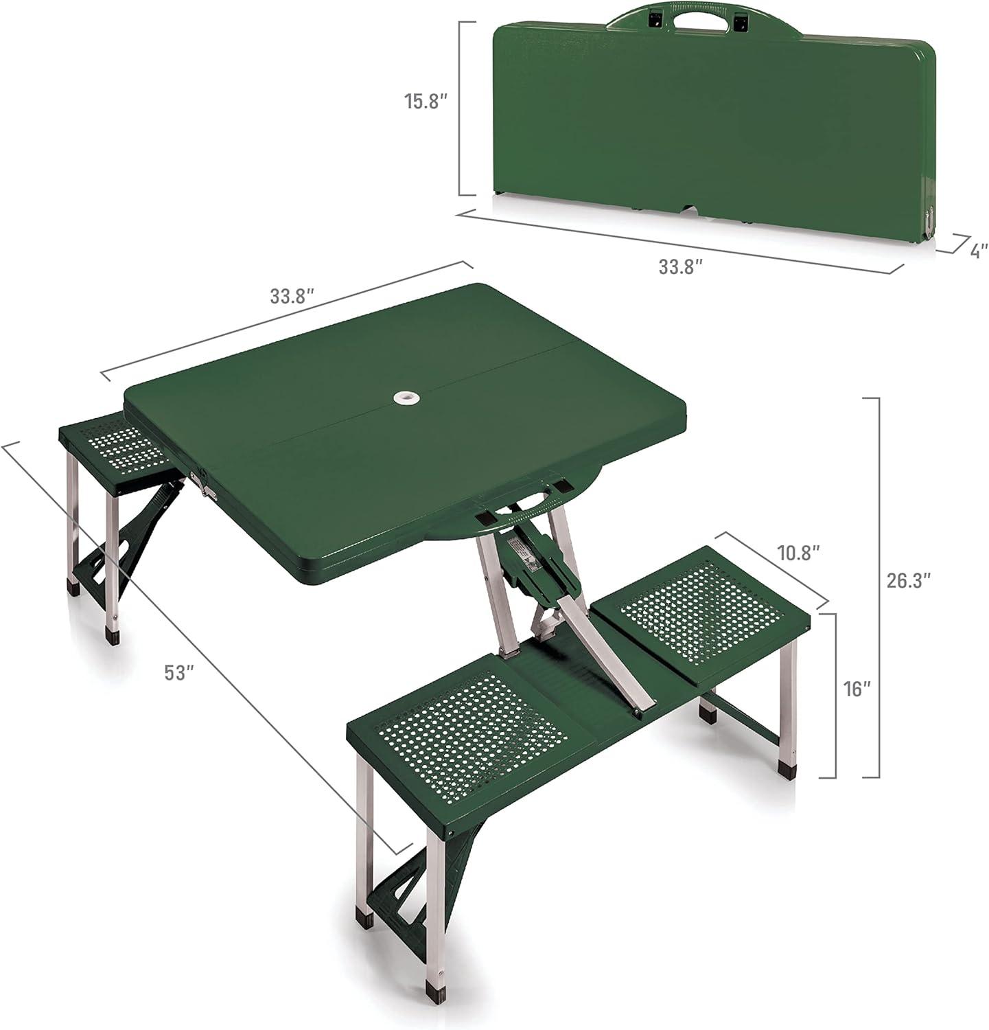 Fernando Outdoor Folding Picnic and Camping Portable Table with Umbrella Hole