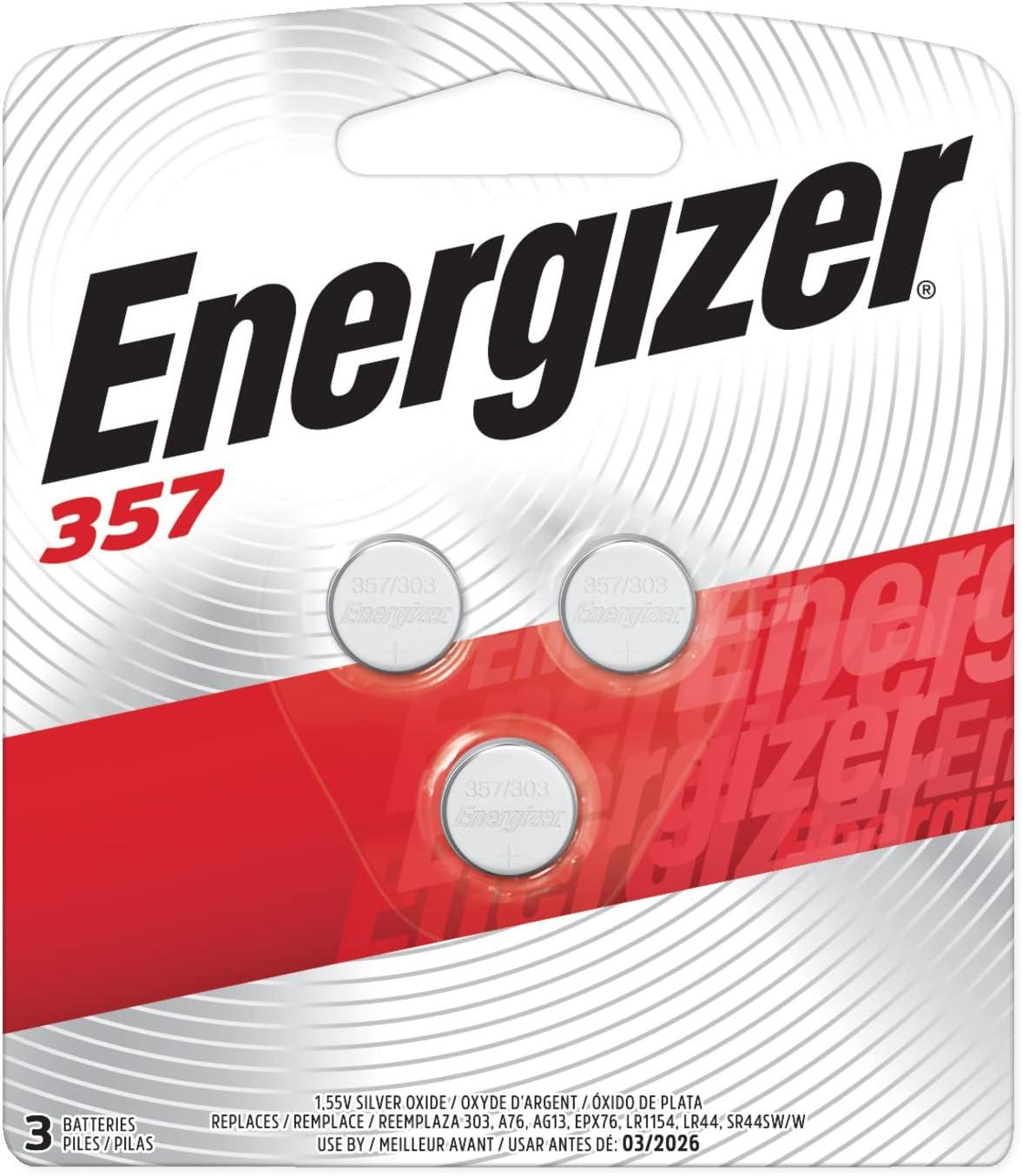 Energizer 357 Batteries 3pk - Silver Oxide Button Battery