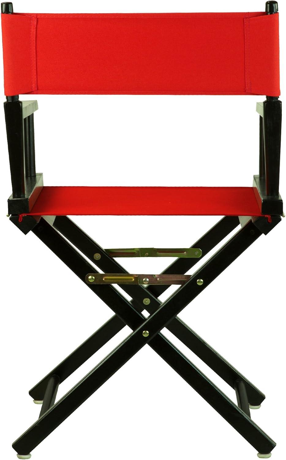 18" Director's Chair Black Frame-Red Canvas