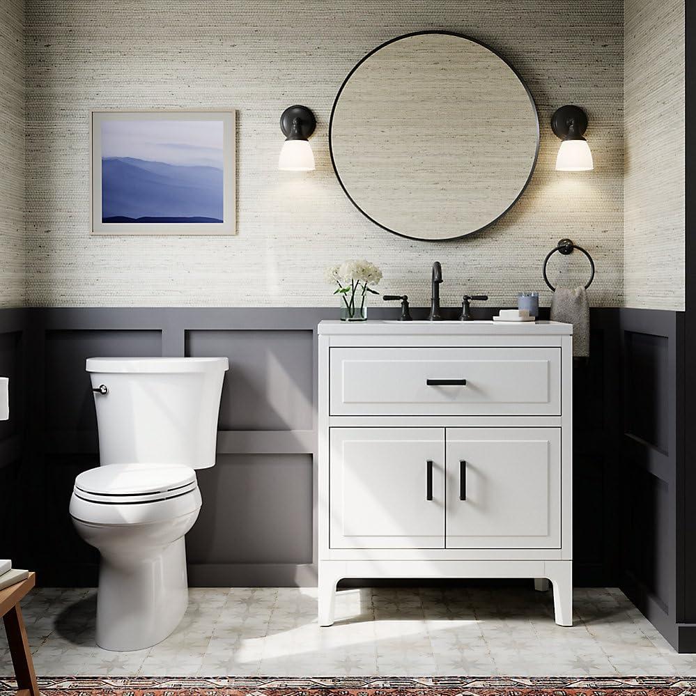 Essential Round Wall Mirror, Bathroom/Vanity Mirror with Frame