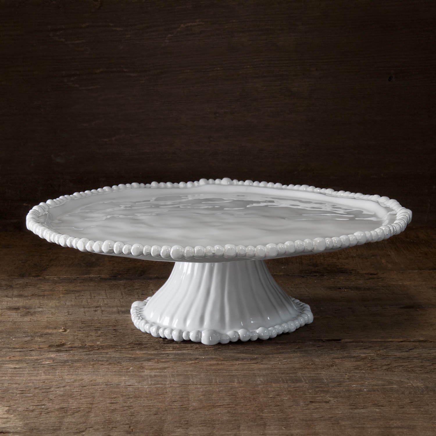 Beatriz Ball 2423 Alegria White Pedestal Cake Plate