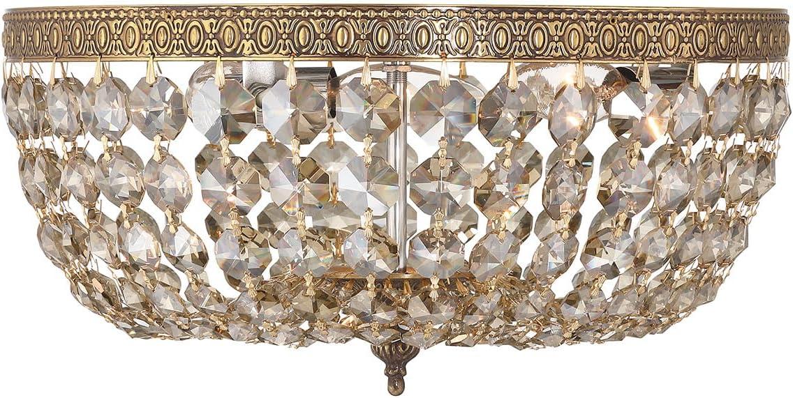 Crystorama Lighting - 3 Light Flush Mount in Classic Style - 14 Inches Wide by 7