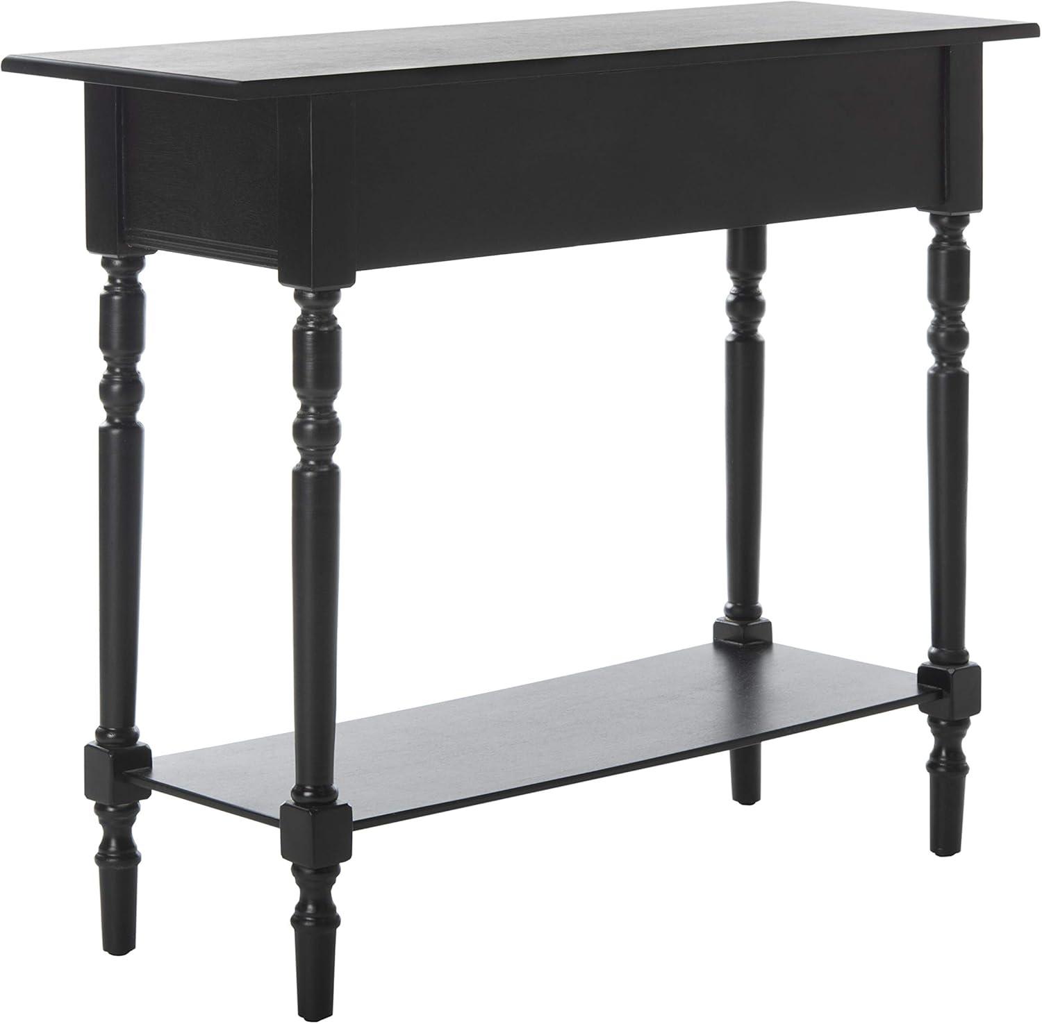 Transitional Gray Wood Console Table with Dual Storage Drawers