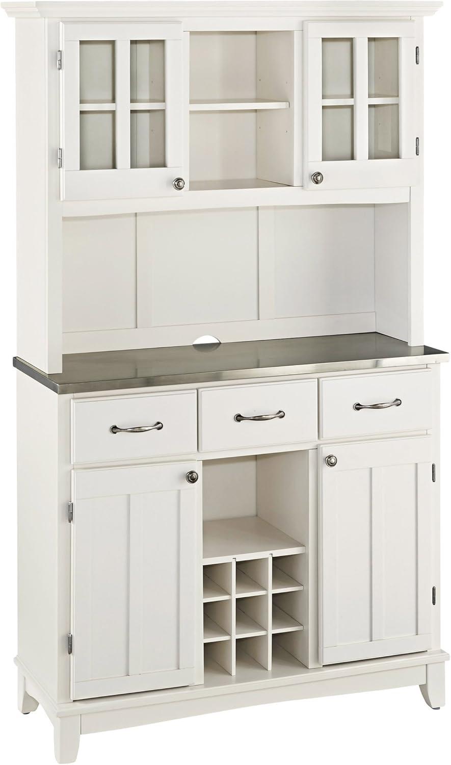 Stainless Top and Hutch Sideboard Buffet Servers- Home Styles