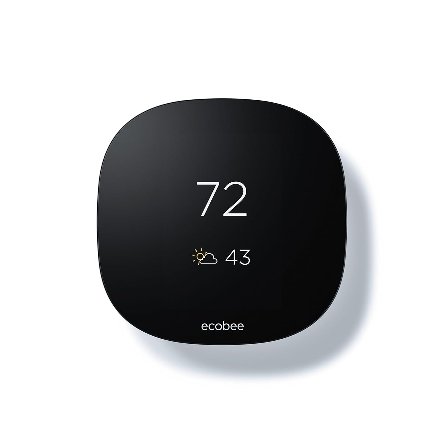 Ecobee Black Touchscreen Smart Wi-Fi Thermostat