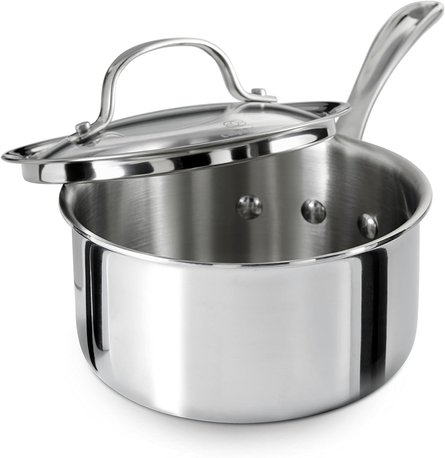 Calphalon Tri-Ply Stainless Steel 1.5-Quart Saucepan with Cover