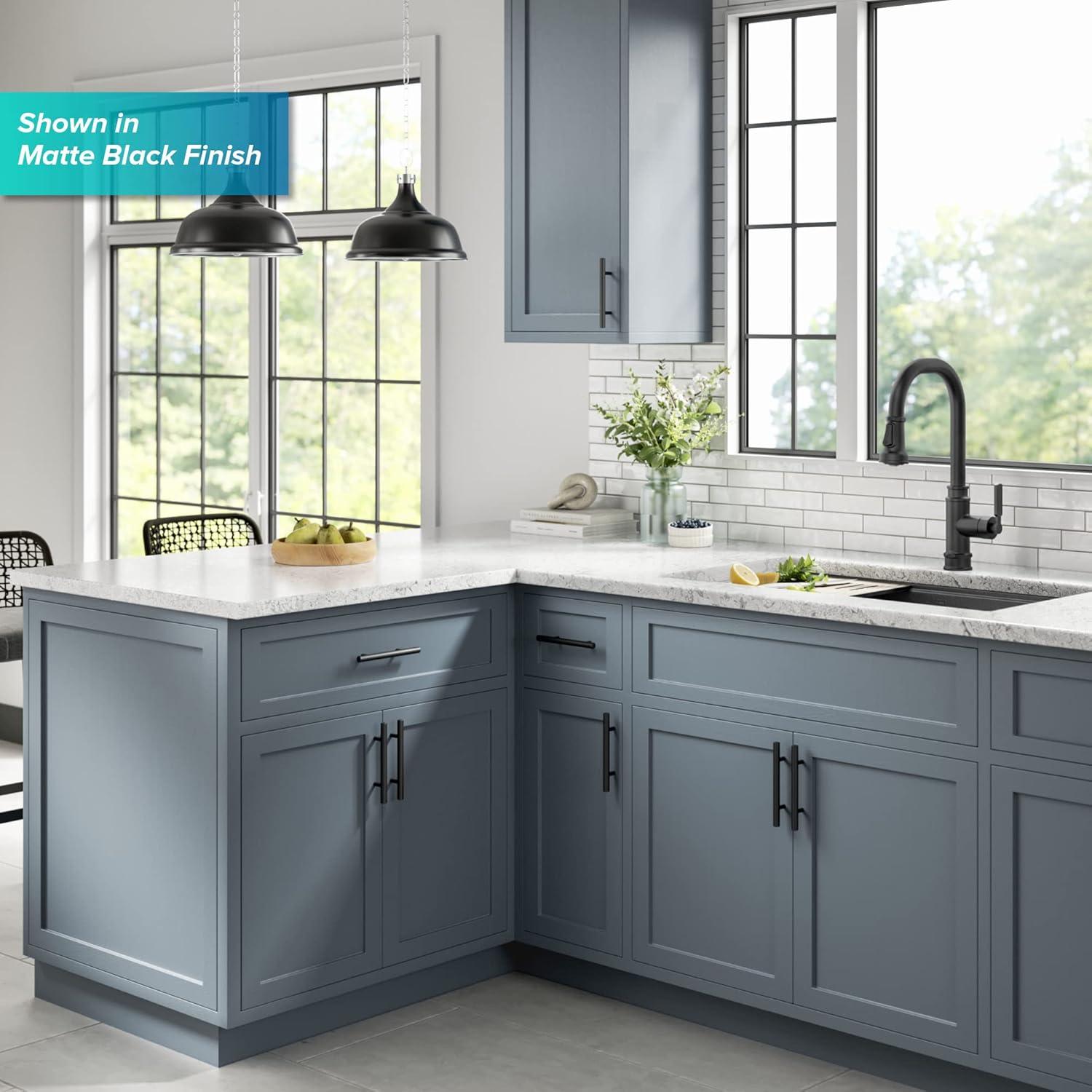 KRAUS Allyn Transitional Industrial Pull-Down Single Handle Kitchen Faucet in Chrome