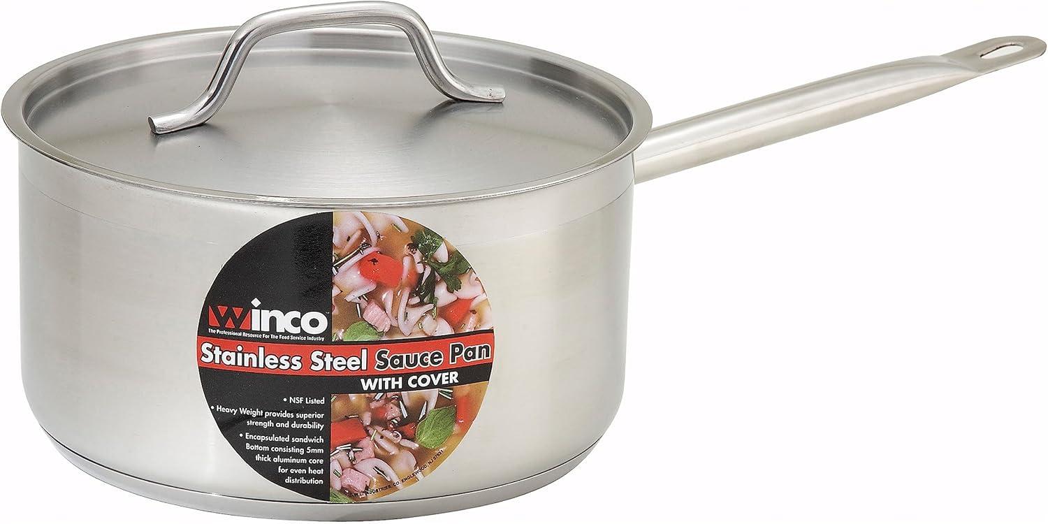 Stainless Steel 3.5 Quart Sauce Pan with Cover