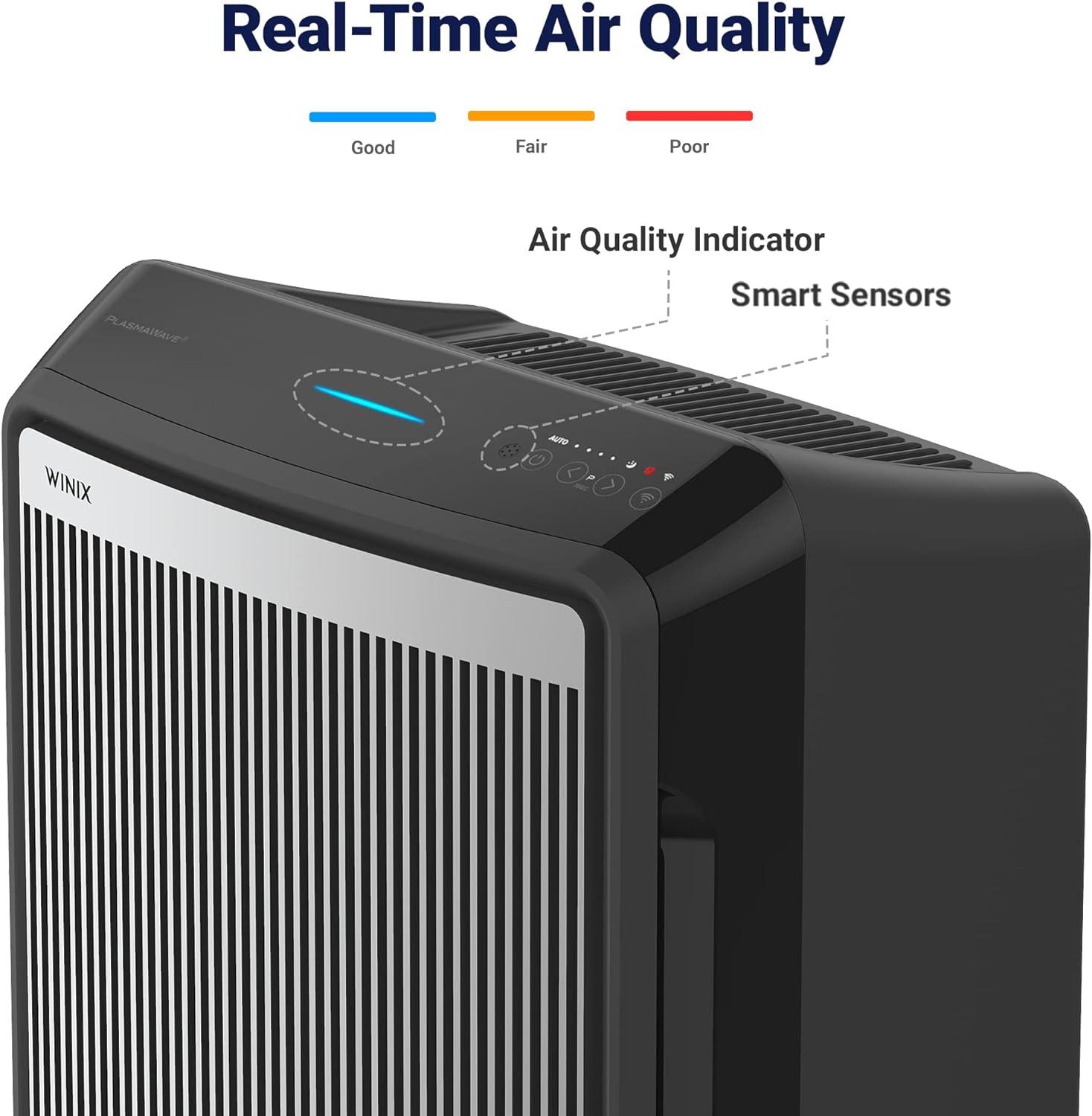 Winix 9800 4 Stage True HEPA Air Purifier with Wi-Fi & Plasma Wave Technology: CADR & Energy Star Certified, 300-900 sq. ft.