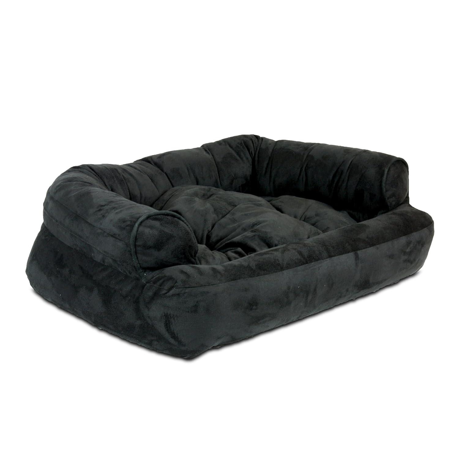 Snoozer Luxury Microsuede Overstuffed Bolster Dog Sofa