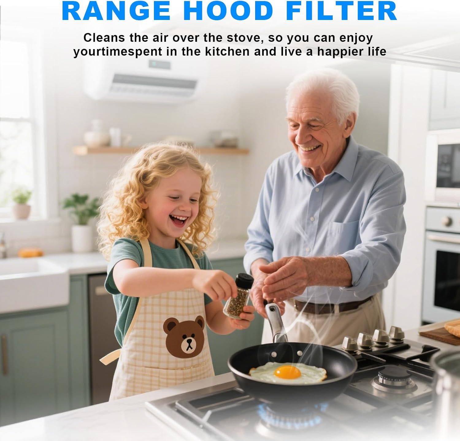 S99010430-002 Range Hood Filter Replacement – 13-7/8'' x 15-3/4" 4512880 Compatible with B.roan N.utone HPF30 Range Hood Filters Pack 2