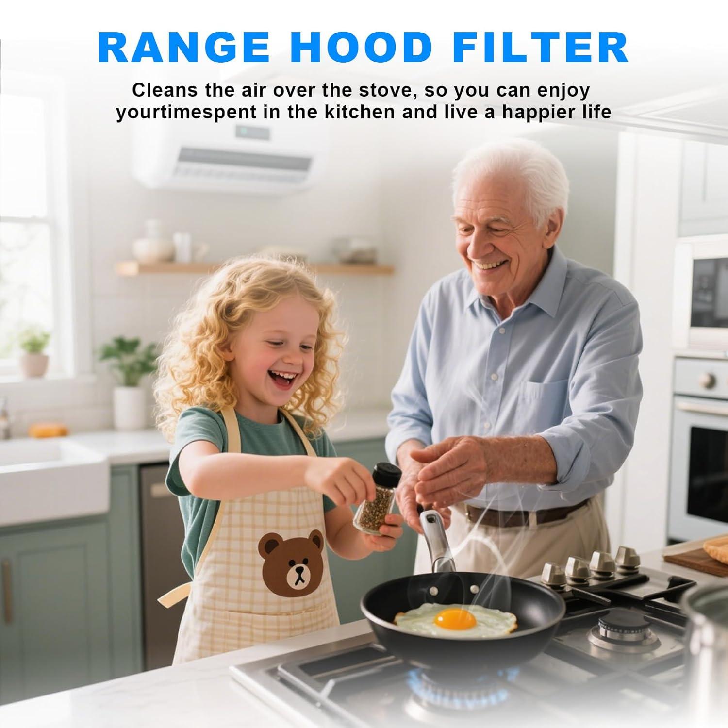 S99010430-002 Range Hood Filter Replacement – 13-7/8'' x 15-3/4" 4512880 Compatible with B.roan N.utone HPF30 Range Hood Filters Pack 2