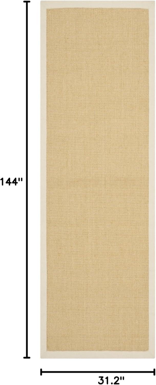 Natural Fiber NF441 Power Loomed Indoor Runner Rug - Maize/Wheat - 2'6"x12' - Safavieh.