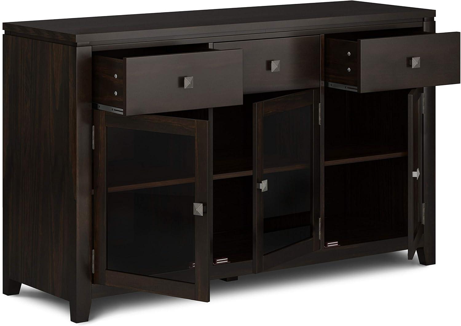 Allora 54"W Contemporary Solid Wood Sideboard Buffet in Mahogany