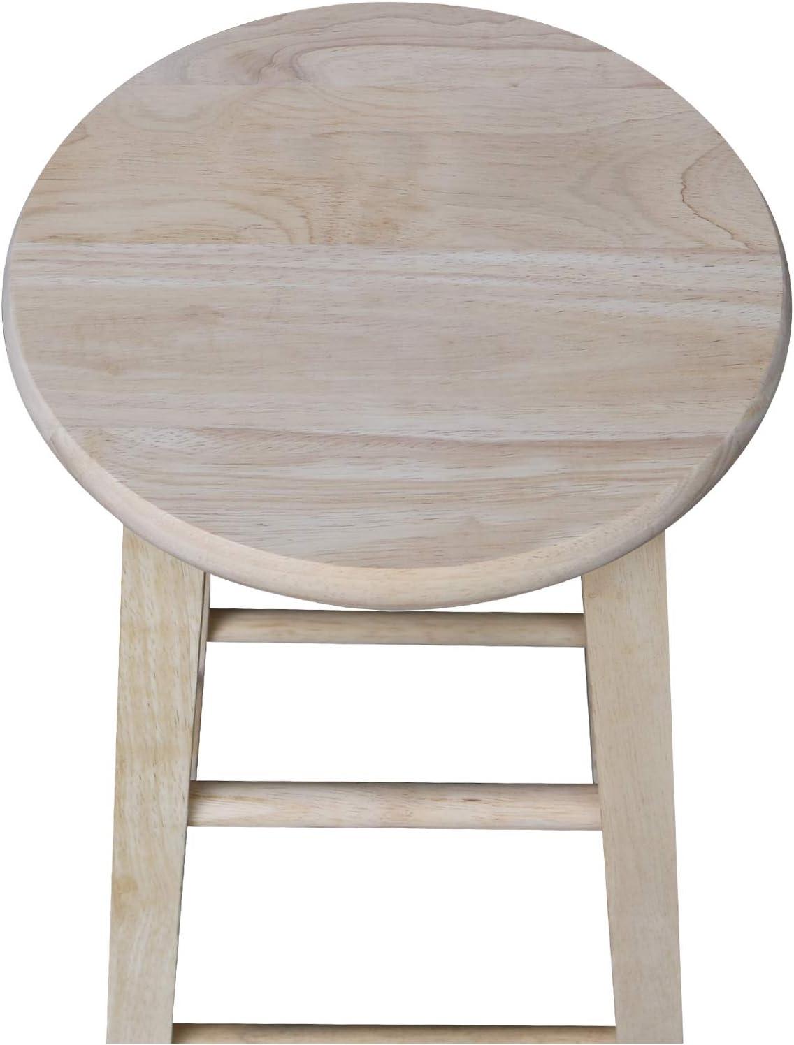 Round Top Barstool Unfinished - International Concepts