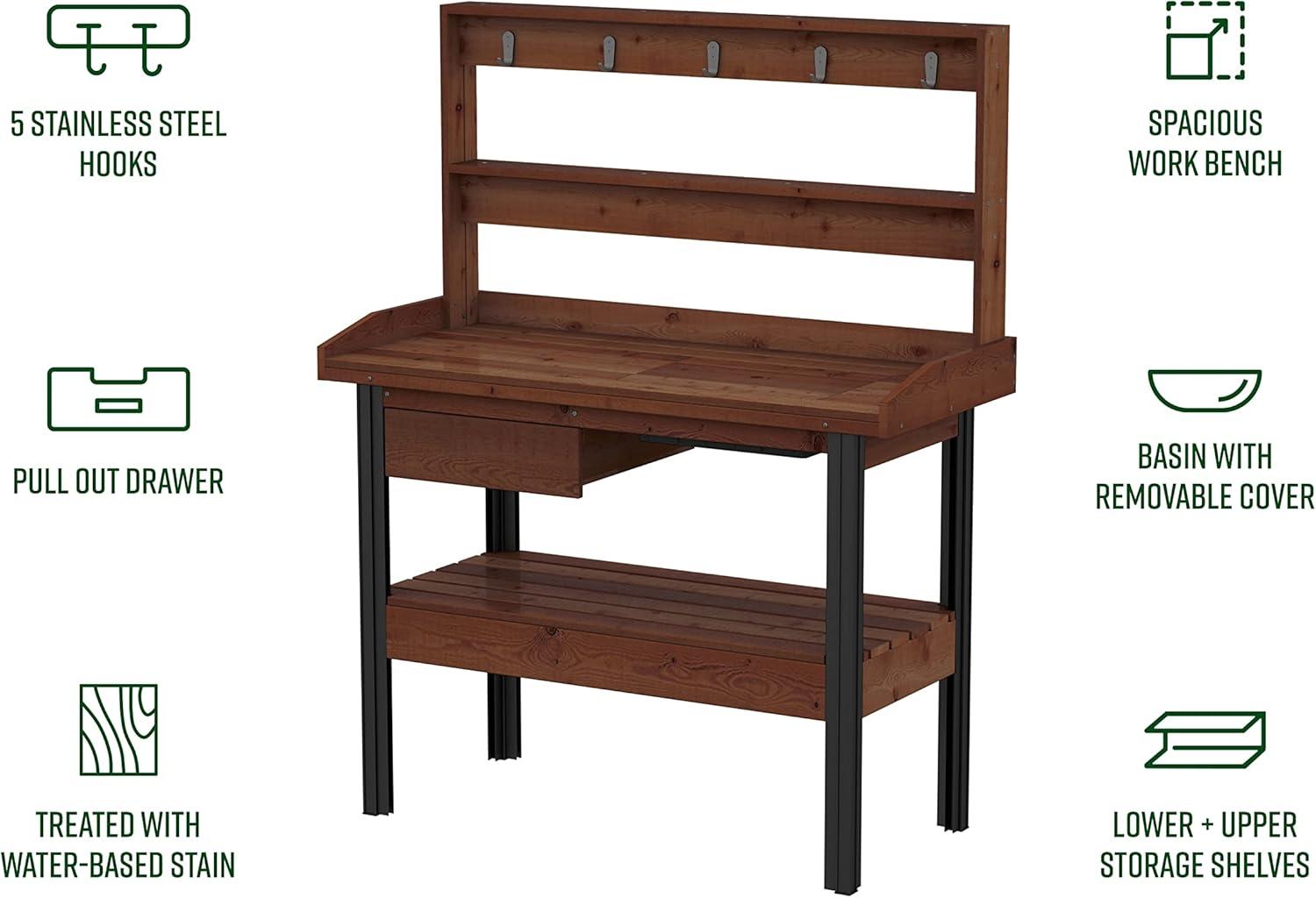 Vita Cedar Potting Bench