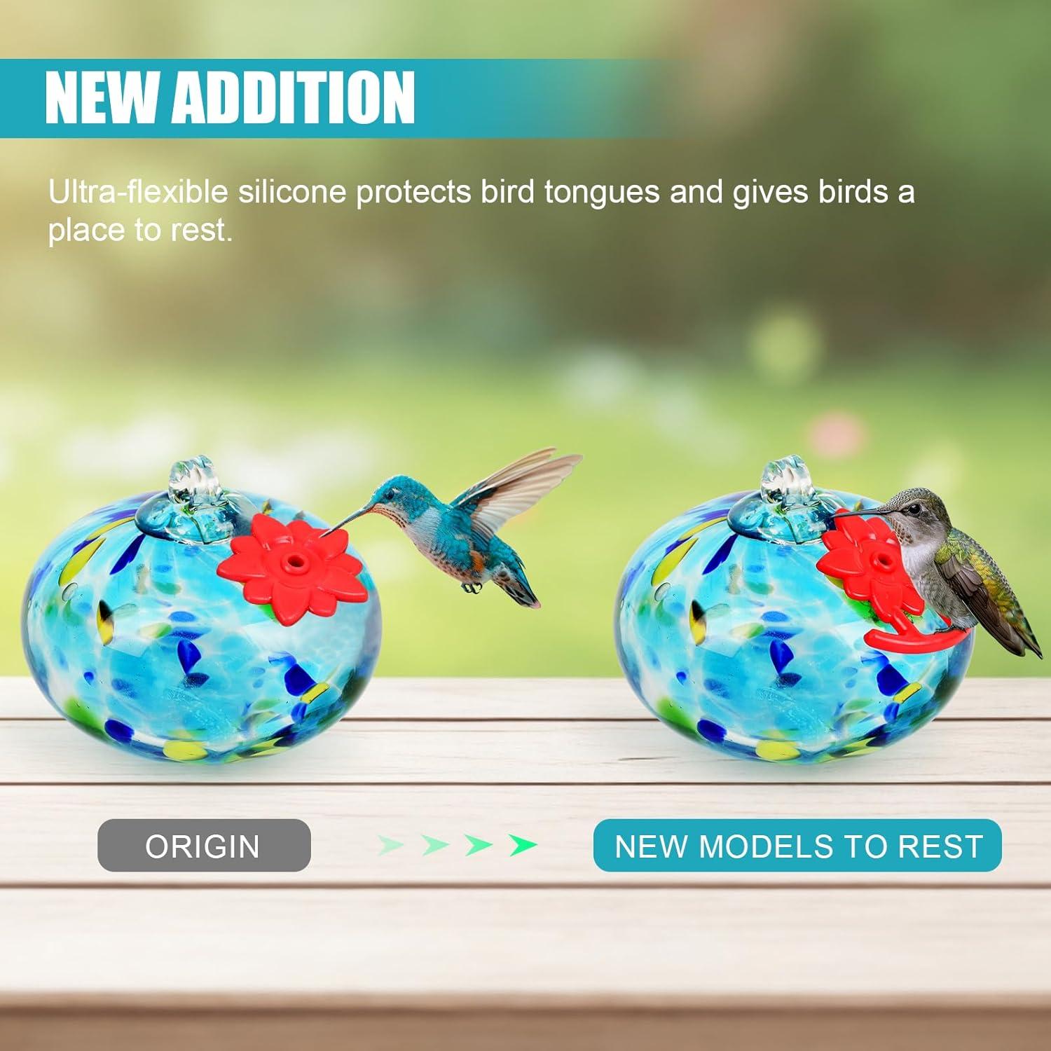 2025 New Charming Wind Chimes Hummingbird feeders,Window Bird feeders for Viewing,Bird feeders for Outdoors Hanging ant and bee Proof