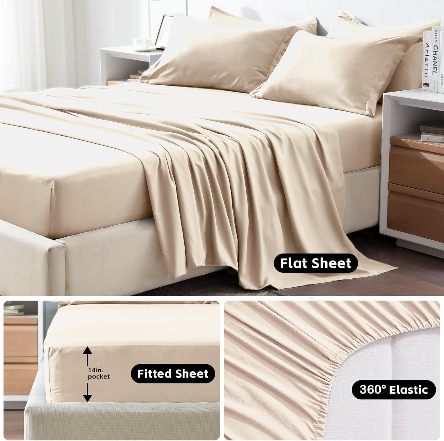 Sweet Home Collection All Season Bed-in-A-Bag 5pc/7pc Solid Color Comforter & Sheet Set Ultra Soft Bedding by Sweet Home Collection